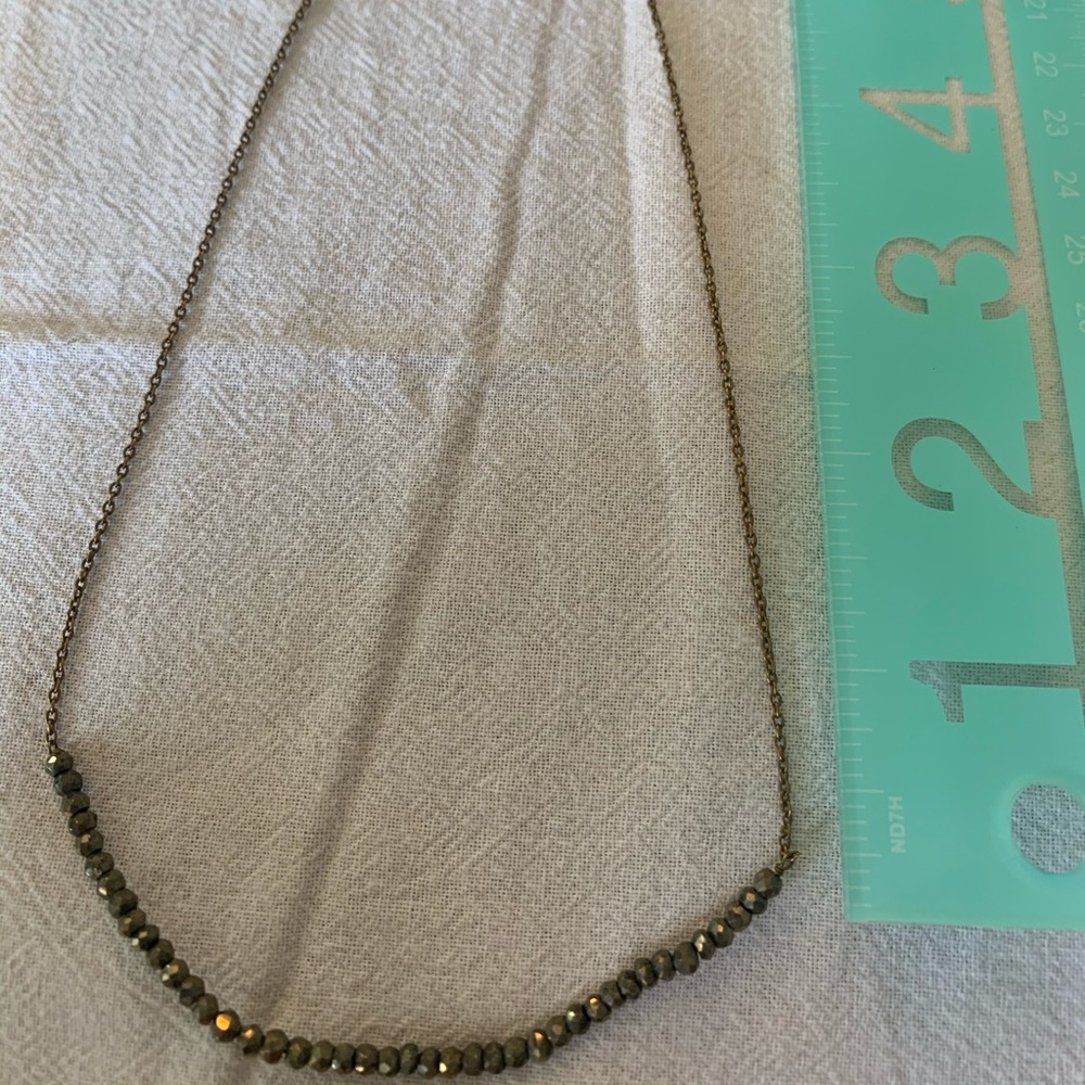 Dark gray dainty necklace
